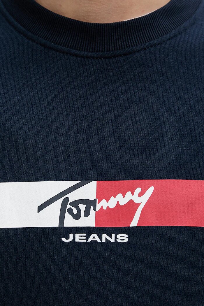Tommy Jeans суичър мъжки от памук тъмносин DM0DM23019