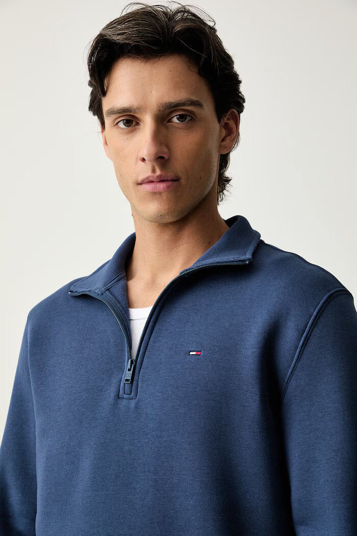 Tommy Jeans суичър мъжки с памук тъмносин DM0DM20339