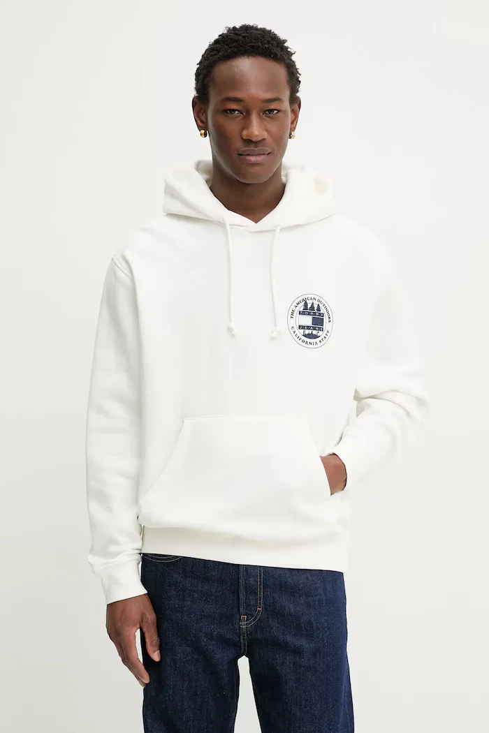 Tommy Jeans Суичър мъжки в бежово с качулка с принт DM0DM22380