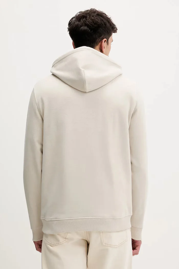 Tommy Jeans суичър с качулка мъжки с памук бежов DM0DM22666