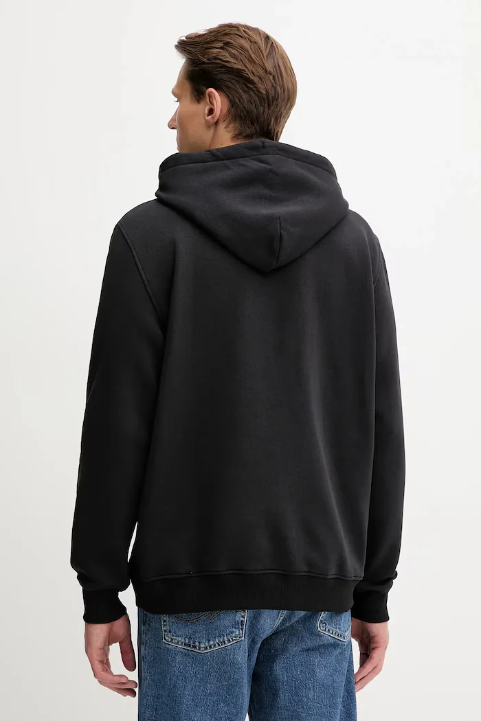 Tommy Jeans суичър с качулка мъжки с памук черен DM0DM20746