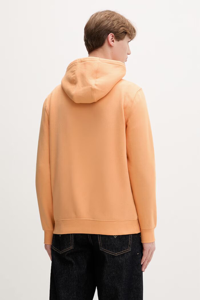 Tommy Jeans суичър с качулка мъжки с памук оранжев DM0DM20742