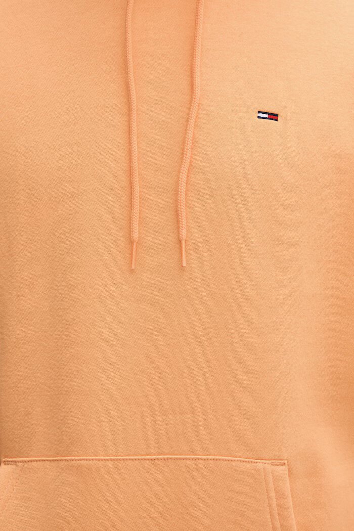 Tommy Jeans суичър с качулка мъжки с памук оранжев DM0DM20742