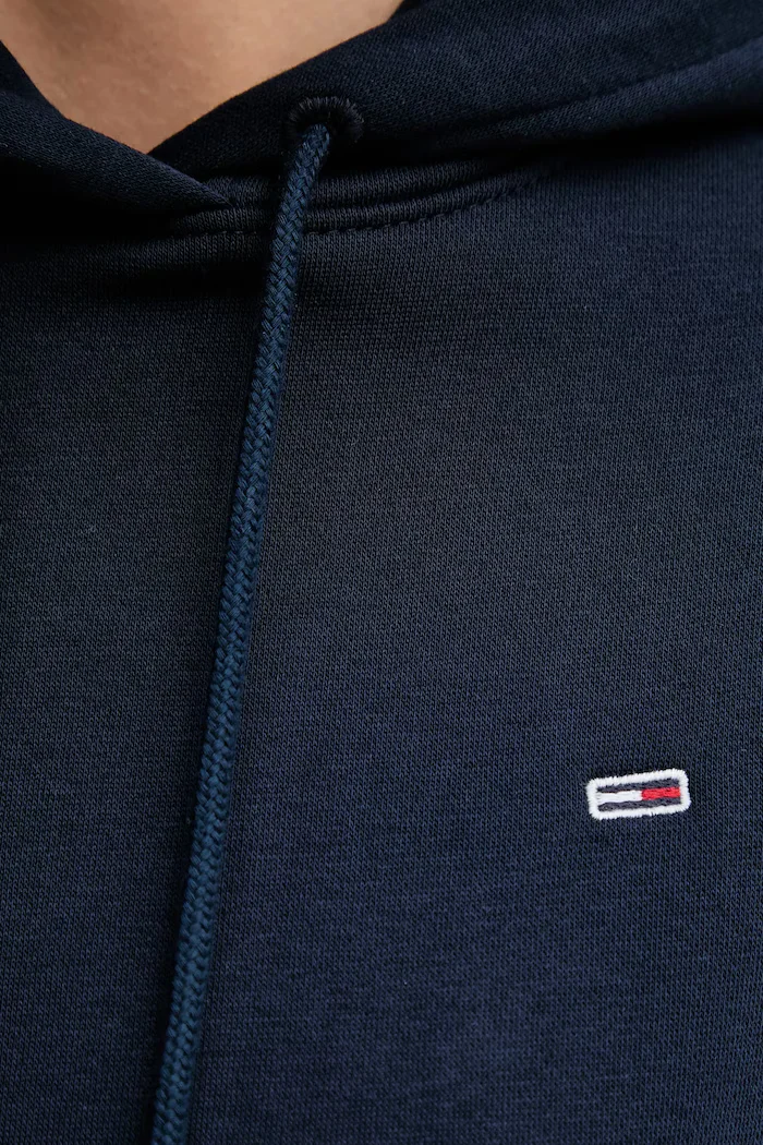 Tommy Jeans Суичър в тъмносиньо с качулка с изчистен дизайн DW0DW19958