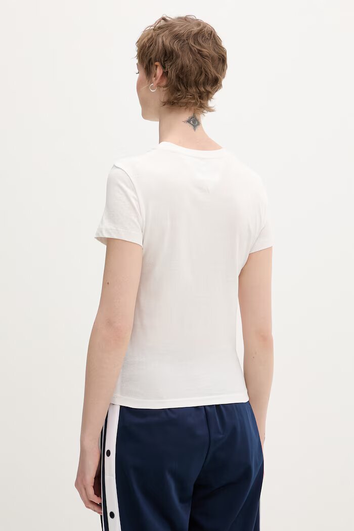 Tommy Jeans тениска basic дамска памучна бяла DW0DW22273