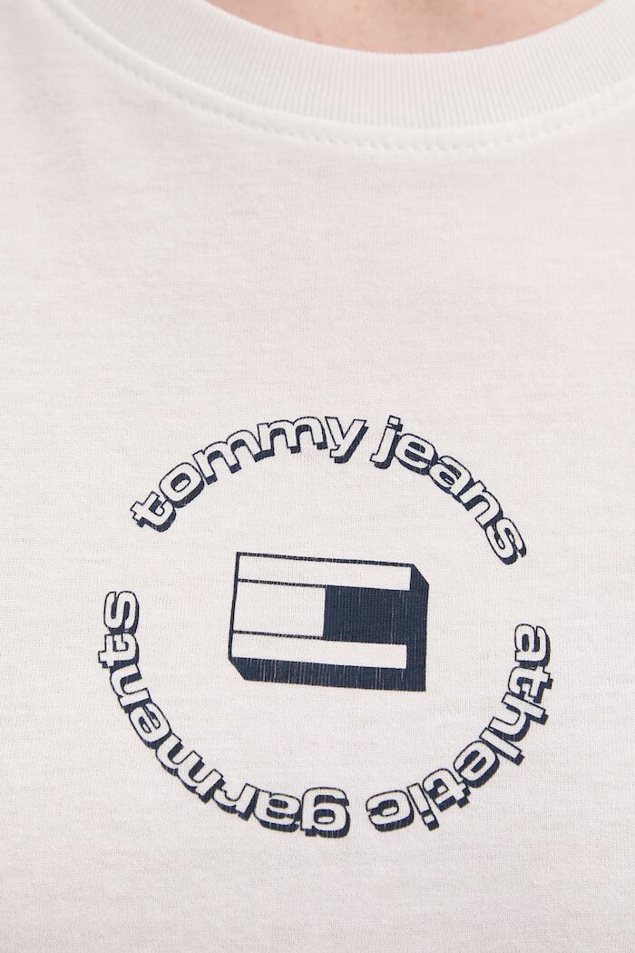 Tommy Jeans тениска basic дамска памучна бяла DW0DW22273
