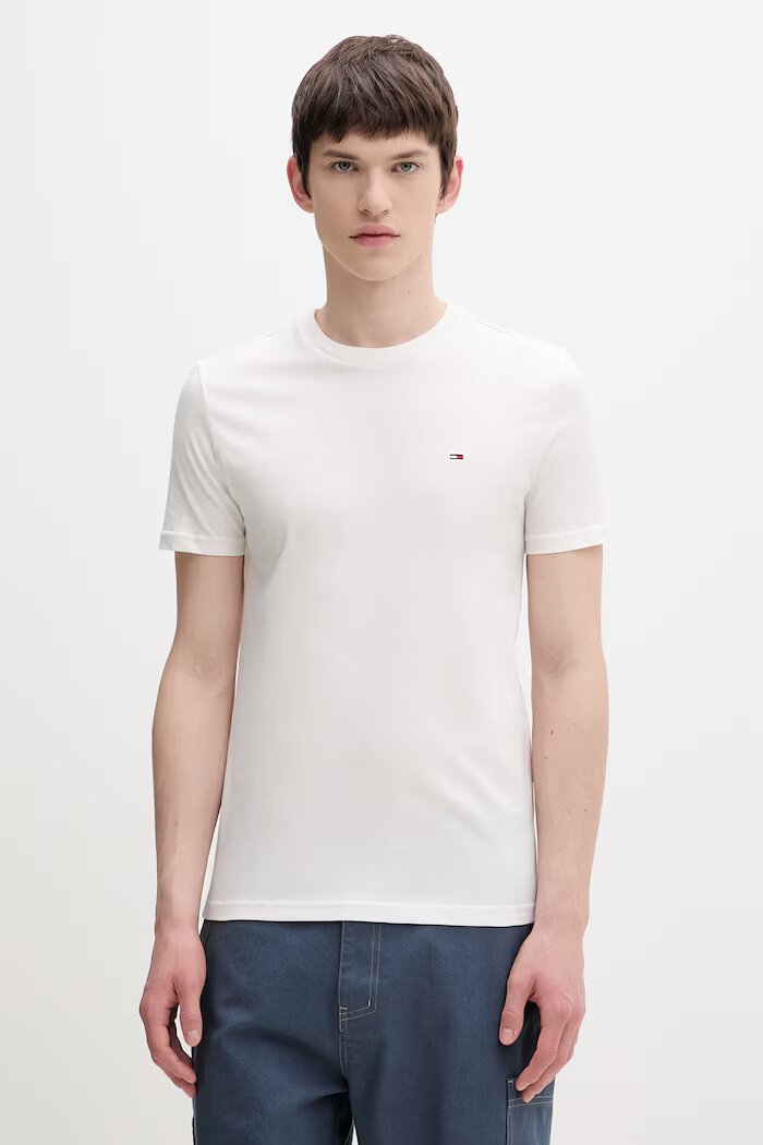 Tommy Jeans тениска basic мъжка от памук 2 броя бежова DM0DM20687