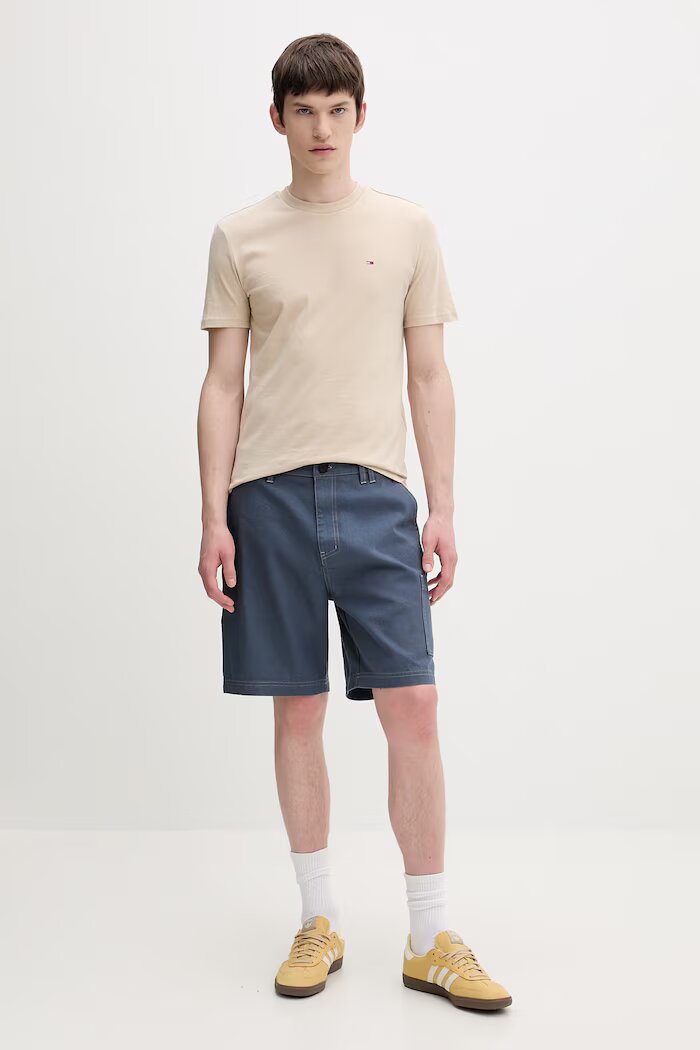 Tommy Jeans тениска basic мъжка от памук 2 броя бежова DM0DM20687