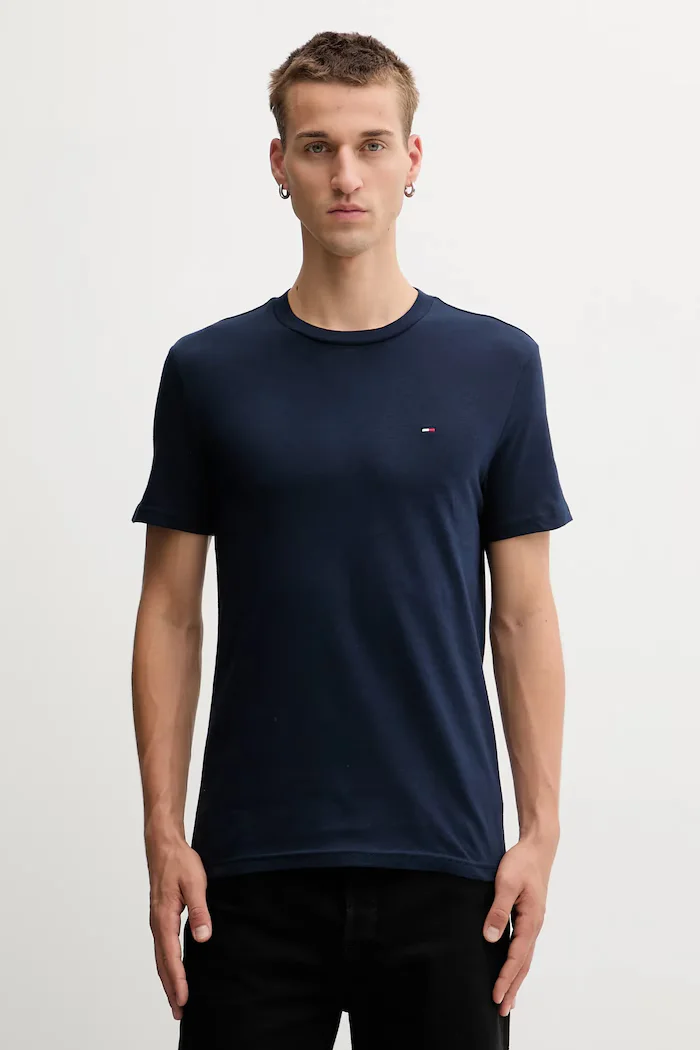 Tommy Jeans тениска basic мъжка от памук 2 броя тъмносиня DM0DM20687