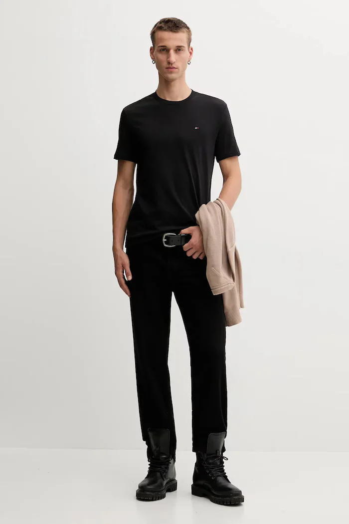 Tommy Jeans тениска basic мъжка от памук 2 броя тъмносиня DM0DM20687
