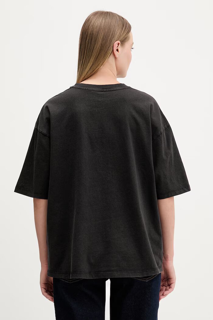 Tommy Jeans тениска дамска от памук черна DW0DW22803