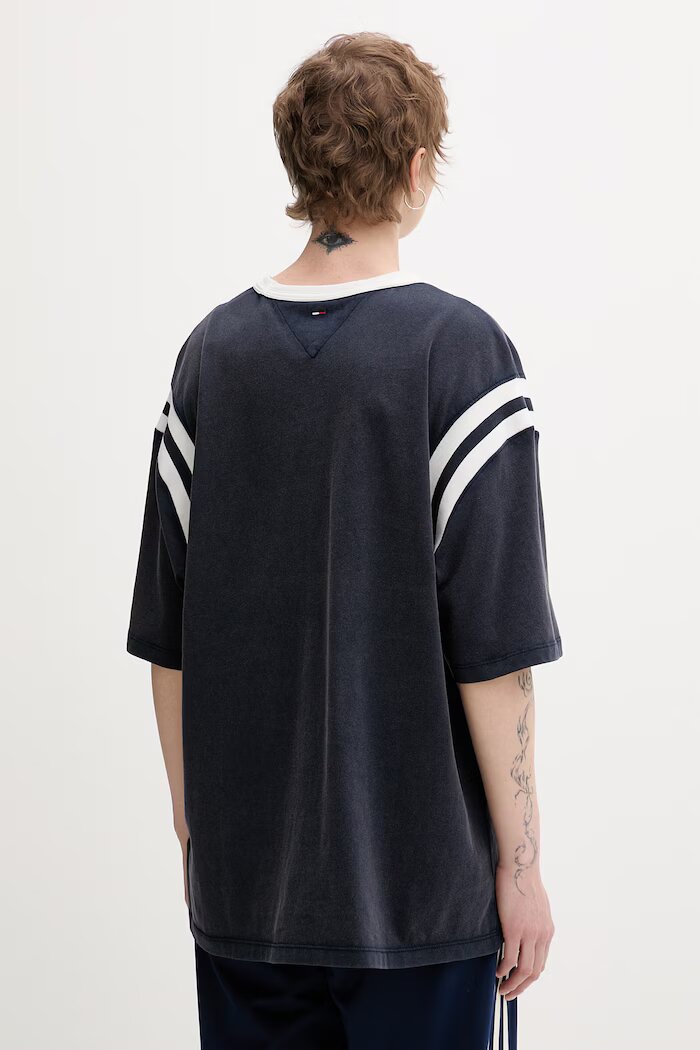 Tommy Jeans тениска дамска памучна тъмносиня DW0DW22307