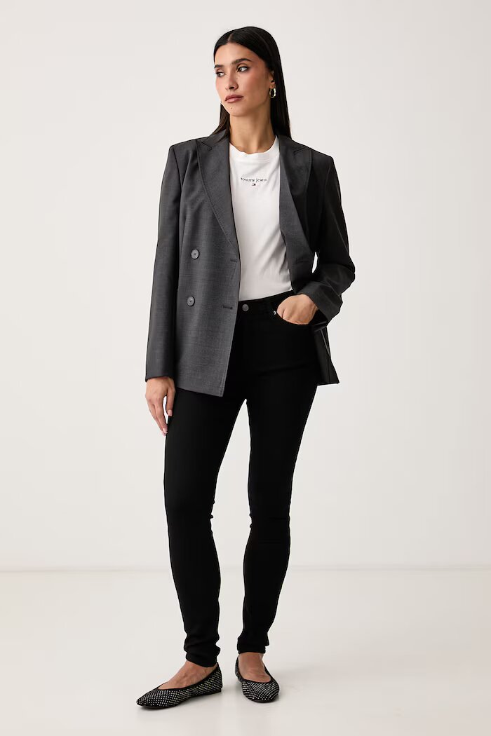 Tommy Jeans тениска дамска с памук бяла DW0DW23527