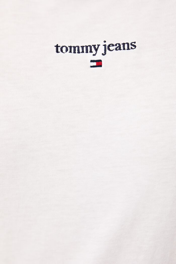 Tommy Jeans тениска дамска с памук бяла DW0DW23527