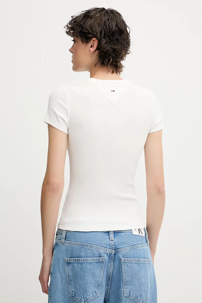 Tommy Jeans Тениска дамска в бяло DW0DW21402