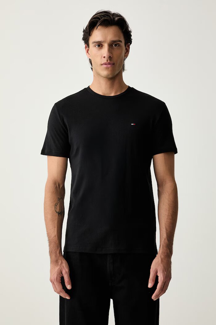 Tommy Jeans тениска мъжка от памук 3 броя бяла DM0DM21579