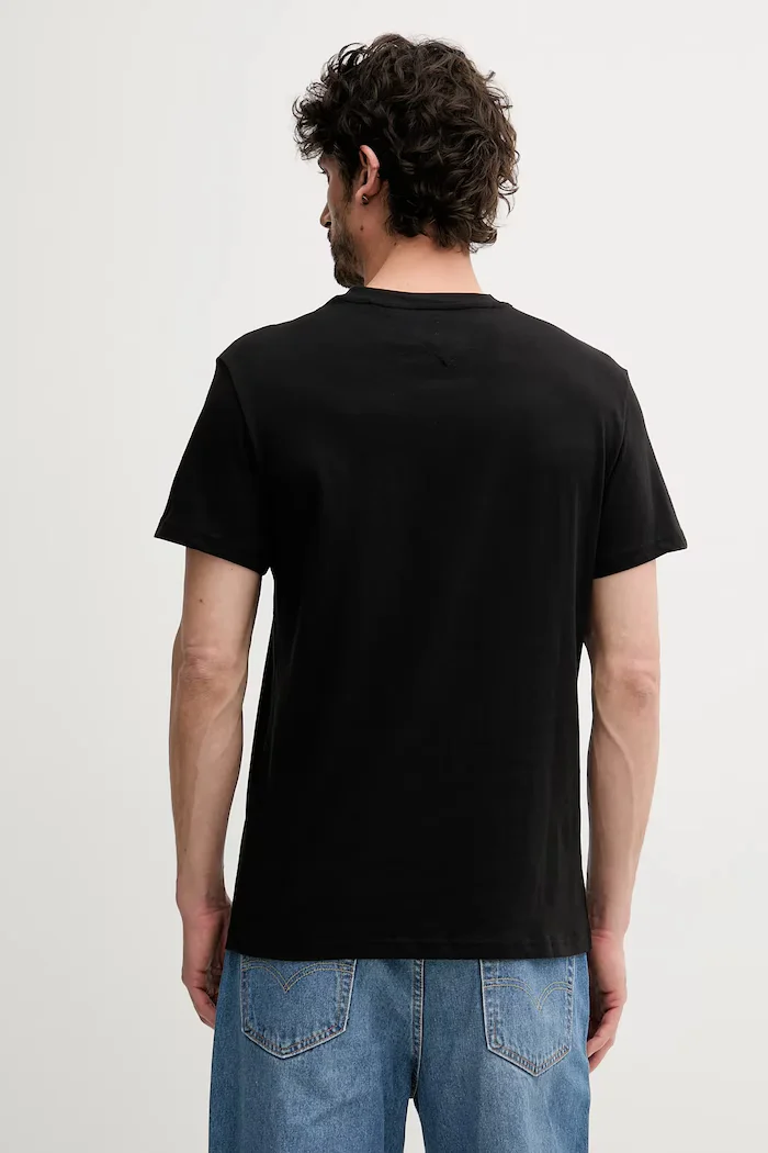 Tommy Jeans тениска мъжка от памук черна DM0DM21780