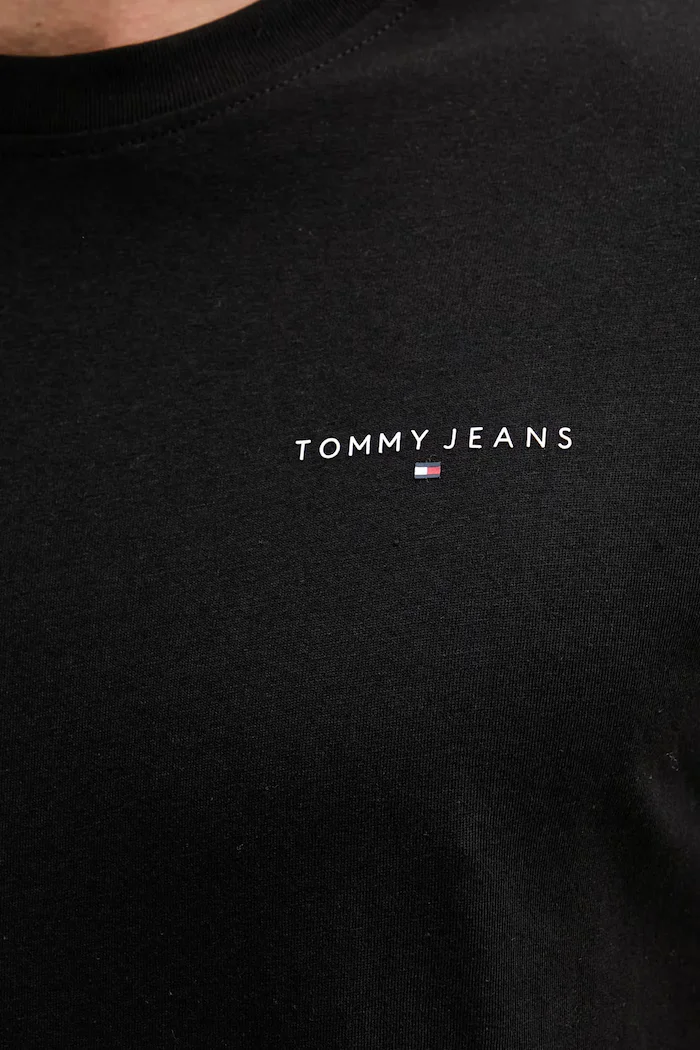 Tommy Jeans тениска мъжка от памук черна DM0DM21780
