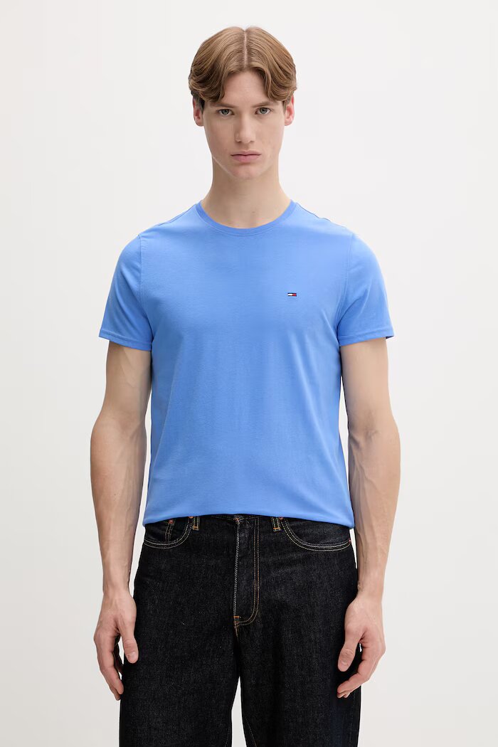 Tommy Jeans тениска мъжка от памук синя DM0DM04411