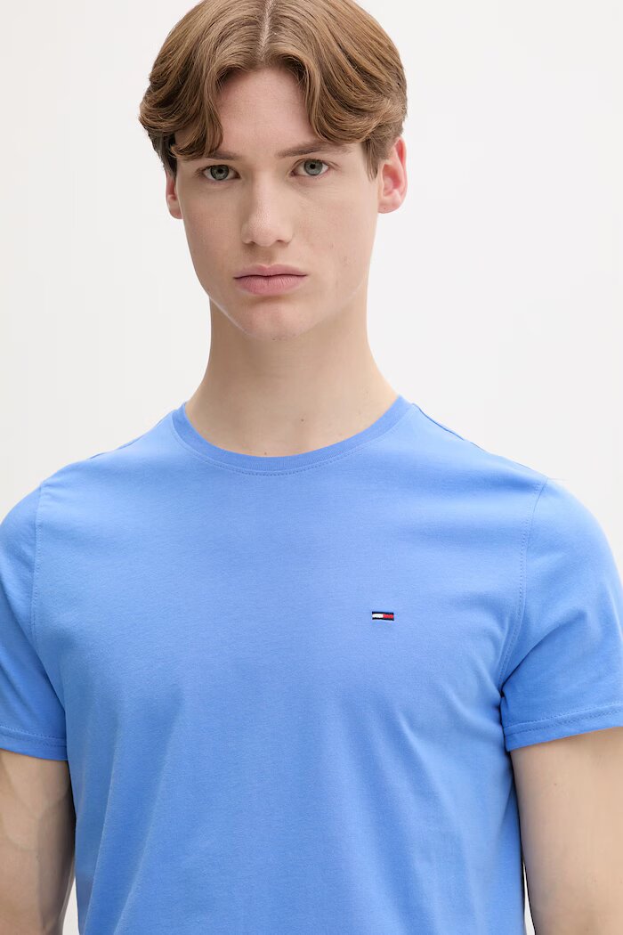 Tommy Jeans тениска мъжка от памук синя DM0DM04411