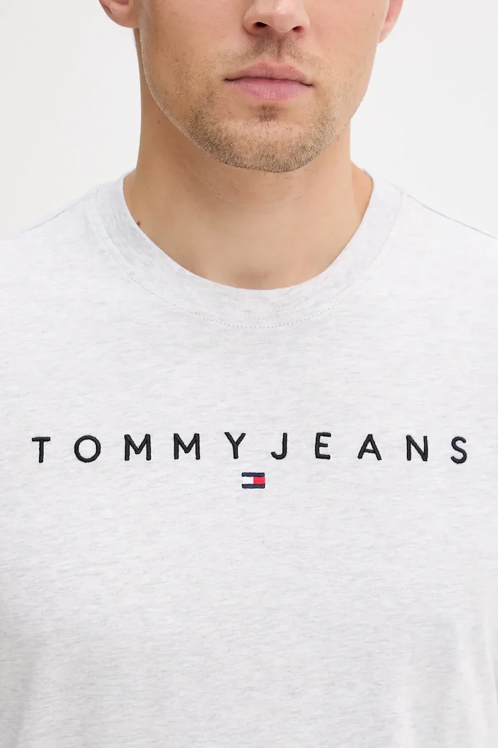 Tommy Jeans тениска мъжка от памук сива DM0DM20744