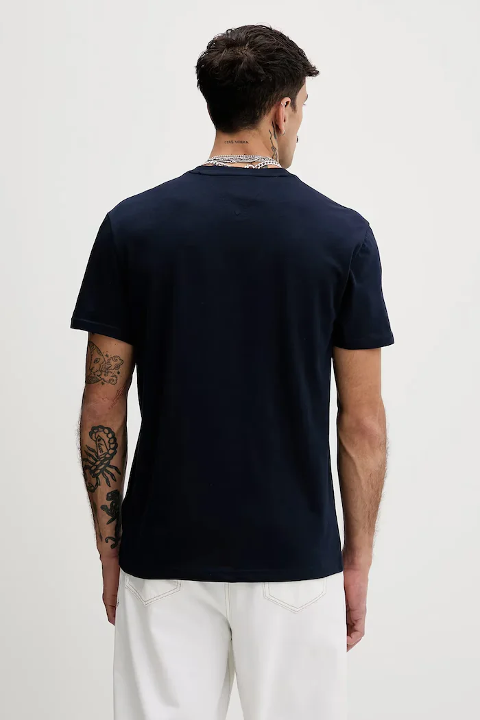 Tommy Jeans тениска мъжка от памук тъмносина DM0DM22645