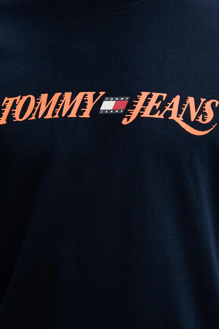 Tommy Jeans тениска мъжка от памук тъмносиня DM0DM22548