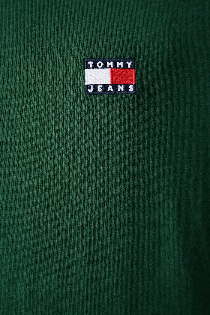 Tommy Jeans тениска мъжка от памук зелена DM0DM20322