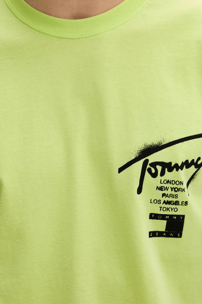 Tommy Jeans тениска мъжка от памук зелена DM0DM22553