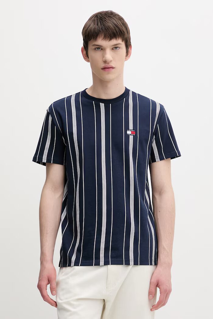 Tommy Jeans тениска мъжка памучна тъмносиня DM0DM21939