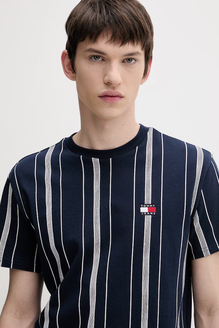Tommy Jeans тениска мъжка памучна тъмносиня DM0DM21939