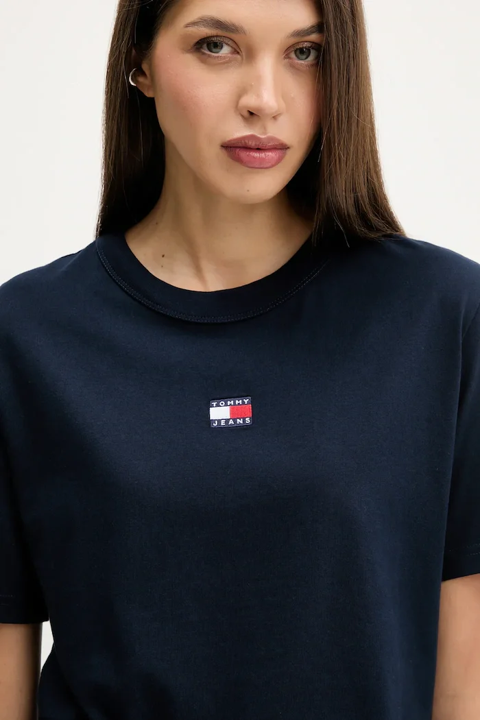 Tommy Jeans тениска от памук тъмносиня DW0DW22202