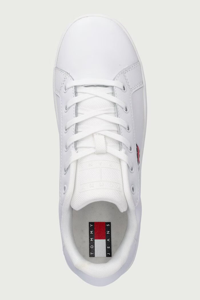 Tommy Jeans TJW FLATFORM SNEAKER маратонки дамски от кожа бели EN0EN02932