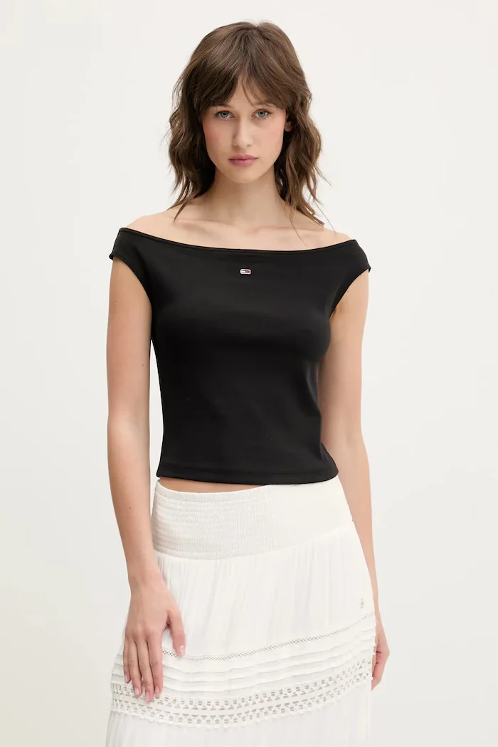 Tommy Jeans Топ в черно DW0DW20234
