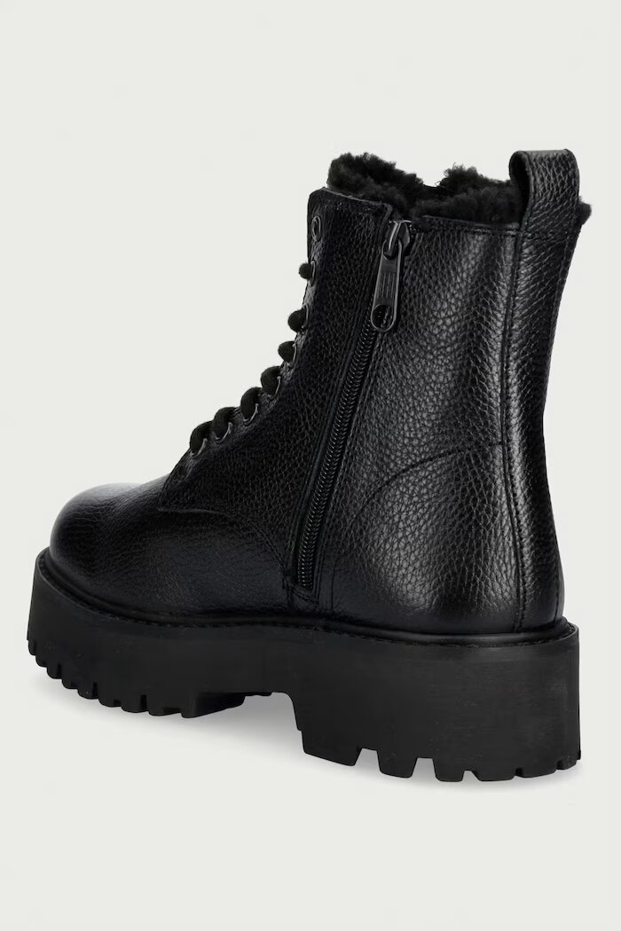 Tommy Jeans туристически обувки дамски от кожа TJW PLATFORM BOOTS WL черни EN0EN03159