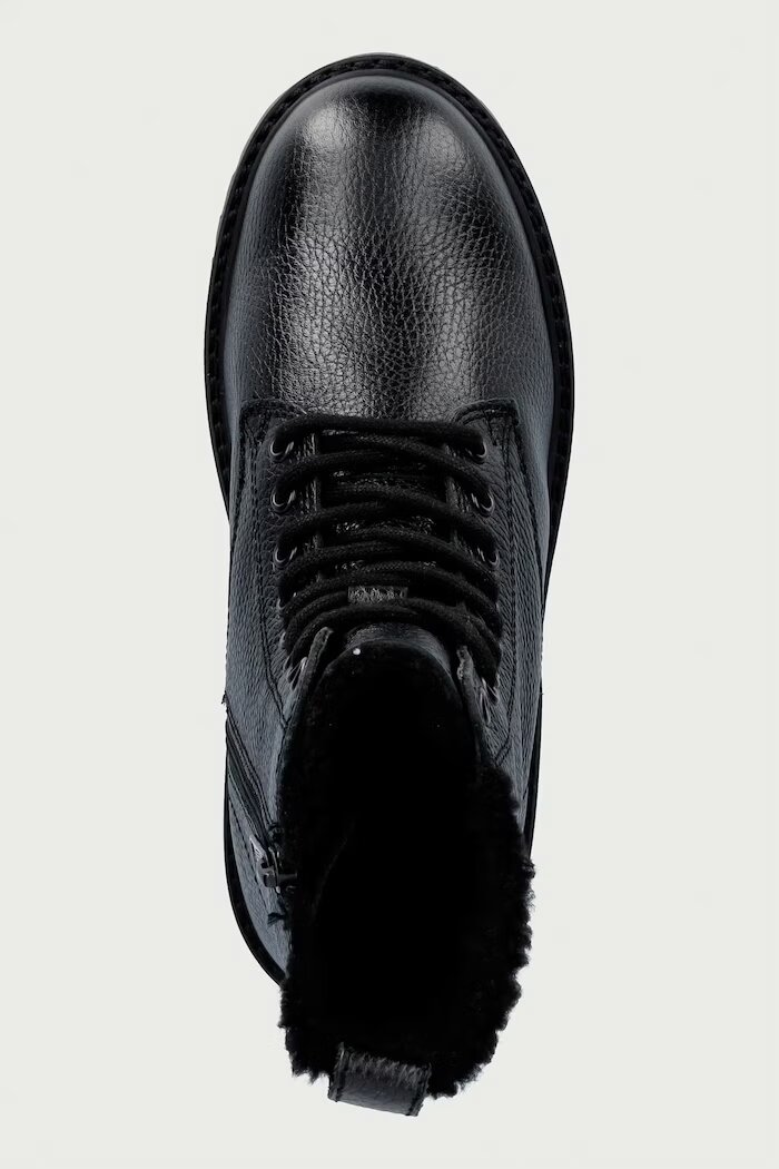 Tommy Jeans туристически обувки дамски от кожа TJW PLATFORM BOOTS WL черни EN0EN03159