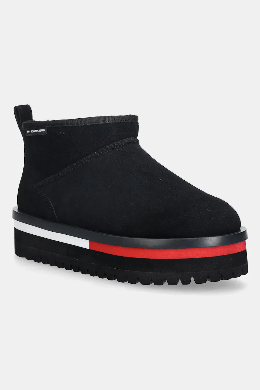 Tommy Jeans Велурени апрески TJW FLATFORM SNOW BOOT SUEDE