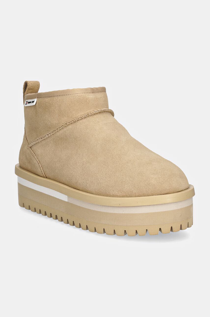 Tommy Jeans Велурени апрески TJW SUEDE FLATFORM BOOT WL