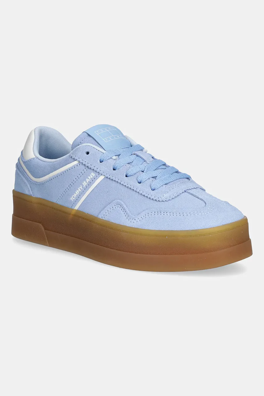 Tommy Jeans Велурени маратонки THE GREENWICH FLATFORM SUEDE