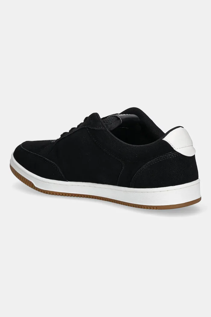 Tommy Jeans Велурени маратонки TJM CUPSOLE LONG LACE SKATE мъжки в черно EM0EM01602