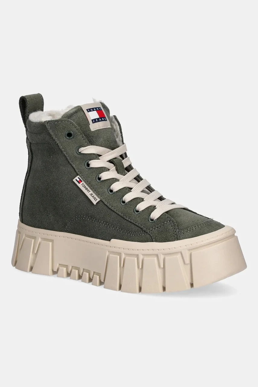 Tommy Jeans Велурени обувки TJW VULC FLATFORM SUEDE WL