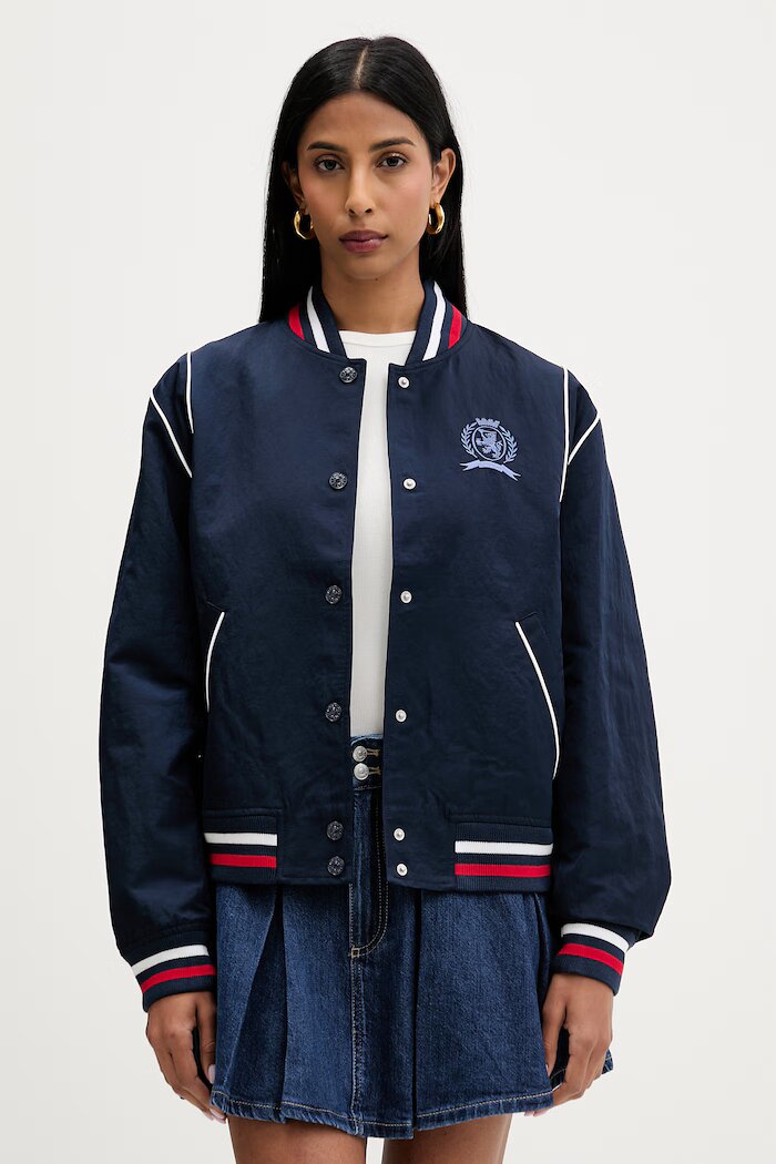 Tommy Jeans яке бомбър дамско тъмносиньо DW0DW22919