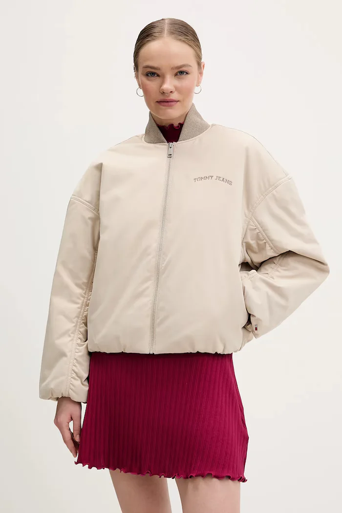 Tommy Jeans Яке бомбър в бежово преходен модел DW0DW22044