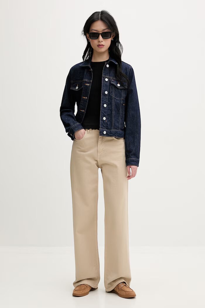 Tommy Jeans яке дамско от деним тъмносиньо DW0DW22719