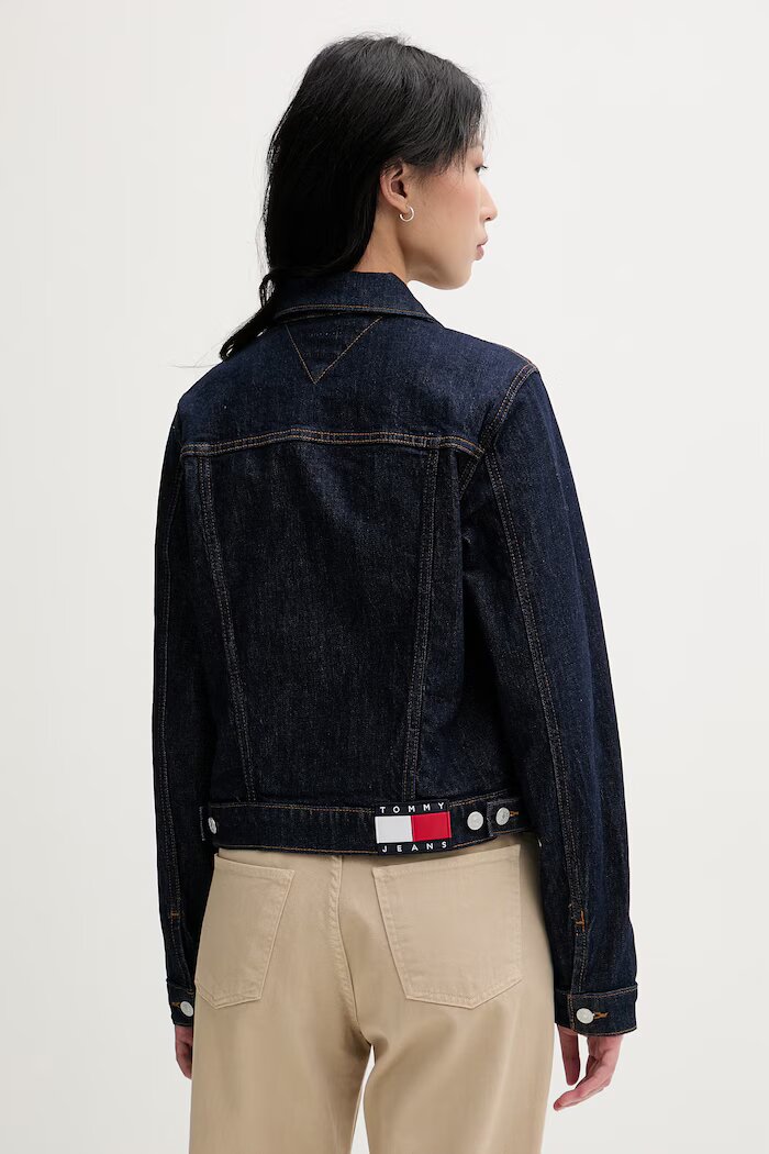 Tommy Jeans яке дамско от деним тъмносиньо DW0DW22719