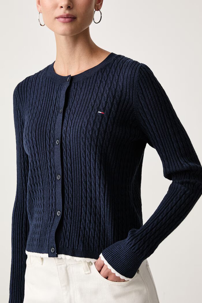 Tommy Jeans жилетка дамска тъмносиня DW0DW23458