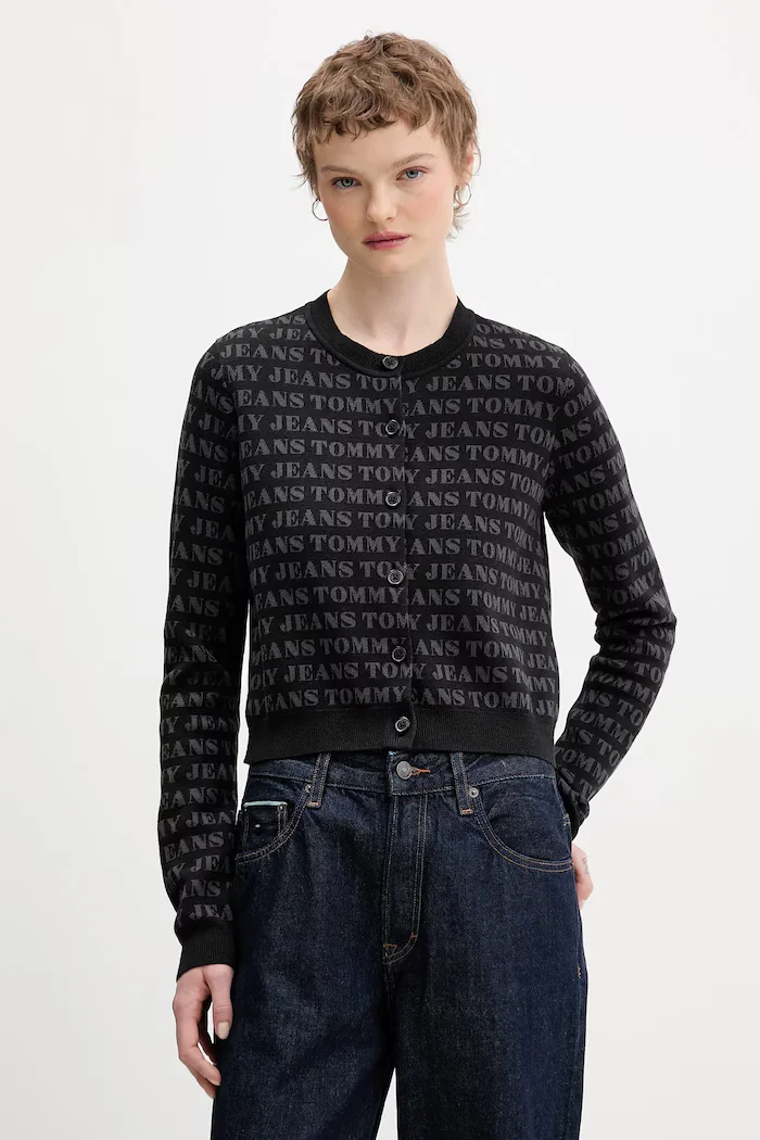 Tommy Jeans Жилетка дамска в черно от лека материя DW0DW22030