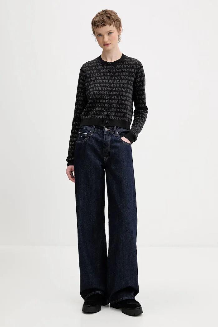 Tommy Jeans Жилетка дамска в черно от лека материя DW0DW22030