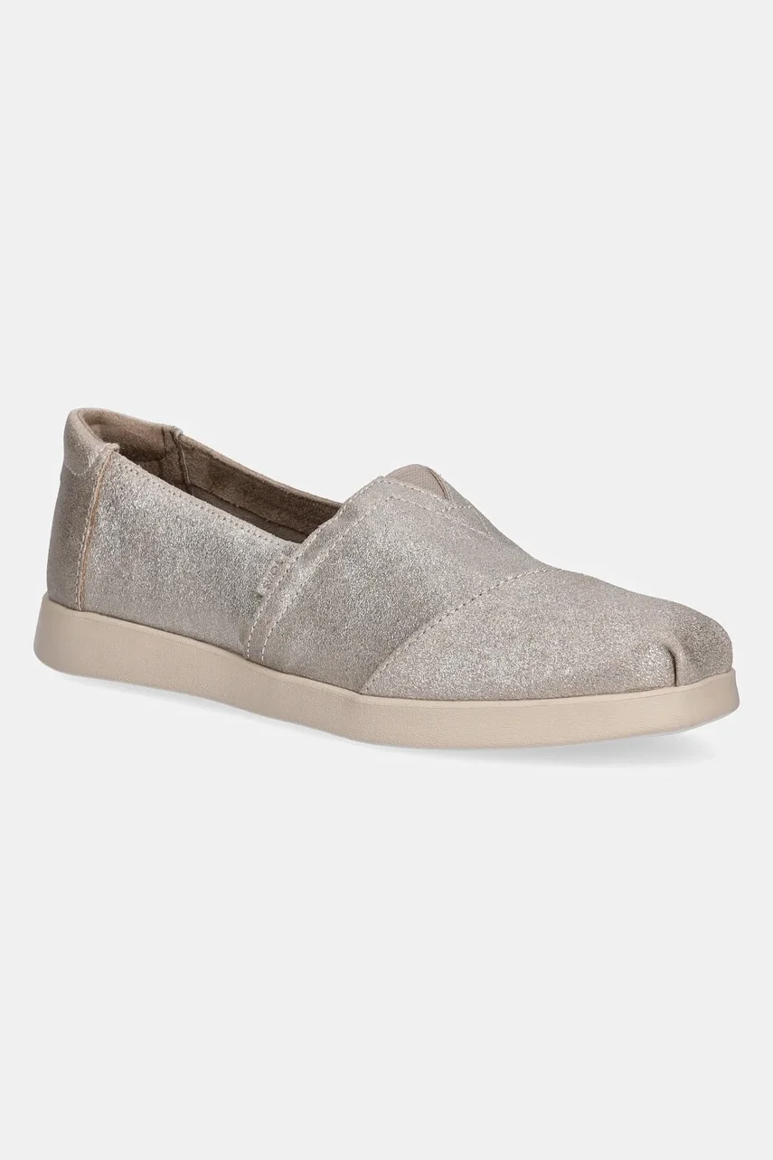 TOMS Еспадрили CHAMPAGNE METALLIC SUEDE