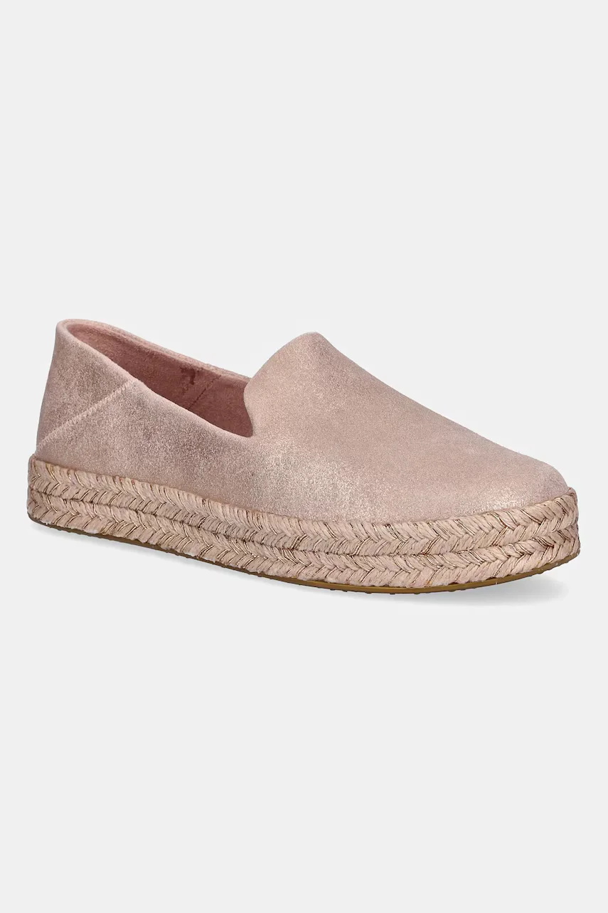 TOMS Еспадрили PALE ROSE METALLIC SUEDE